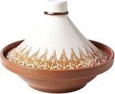 Tajine Ikat terracotta - ø28 cm - rood wit