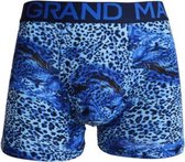 Heren boxershorts katoen met bamboe 3 pack Grandman panter blauw L