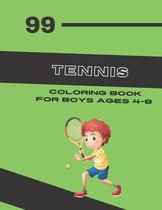 Tennis Coloring Book for boys ages 4-8