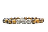 Beaddhism - Armband - Tiger - Zilver - Kashmir 3 - 8 mm - 21 cm