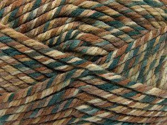 Dikke wol bollen breien op breinaalden dikte 10-12 mm. – gemeleerd breiwol  kopen bruin... | bol.com