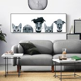 WOONENZO - Schilderij honden en katten