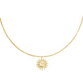 LOUVABEL - Ketting - Goud - Zon - Stainless Steel