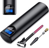 DrPhone AirPro2 – Draagbare USB Compressor –  2000mAh - Mini Banden Pomp -Elektrische Pomp - Voor Auto – Fiets – Scooter - Oplaadbare Banden Pomp - Met LED Noodverlichting - Zwart