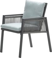 Garden Impressions Andrea dining fauteuil - rope - carbon black/ mint grey
