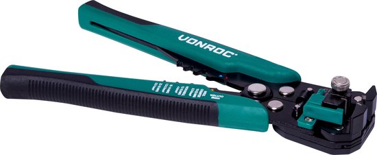 Pince à dénuder automatique VONROC Professional - VONROC à sertir et isolant - Avec jeu d'accessoires de 270 pièces