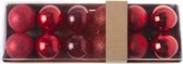 Joe & Mien Kerstballen assorti Ø 6 cm - Rood - Set-12