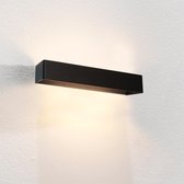 Wandlamp Mainz XL Zwart - LED 2x6,3W 2700K 2x660lm - IP20 - Dimbaar > wandlamp binnen zwart | wandlamp zwart | muurlamp zwart | led lamp zwart | sfeer lamp zwart | design lamp zwar