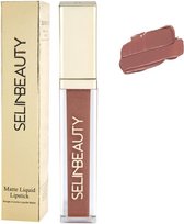 Selin Beauty Matte Liqued Lipstick Mocha - Longlasting lipstick- Kissproof - Matte finish - Langhoudende lipstick - Flexibele textuur - Briljante kleur