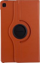 Samsung Tab S6 Lite Oranje Book Case Tablethoes - 360 graden draaibaar