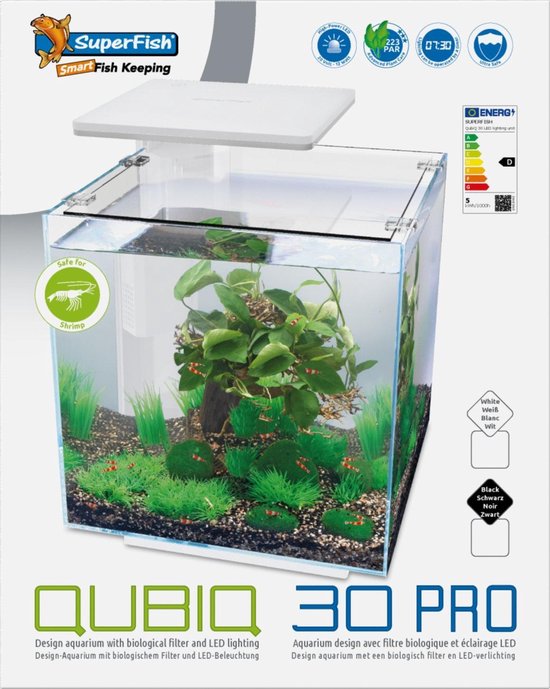 Superfish Qubiq 30 Pro Wit aquarium - 30 L