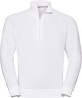 Russell Heren Authentieke Kwartier Ritssweatshirt (Wit)