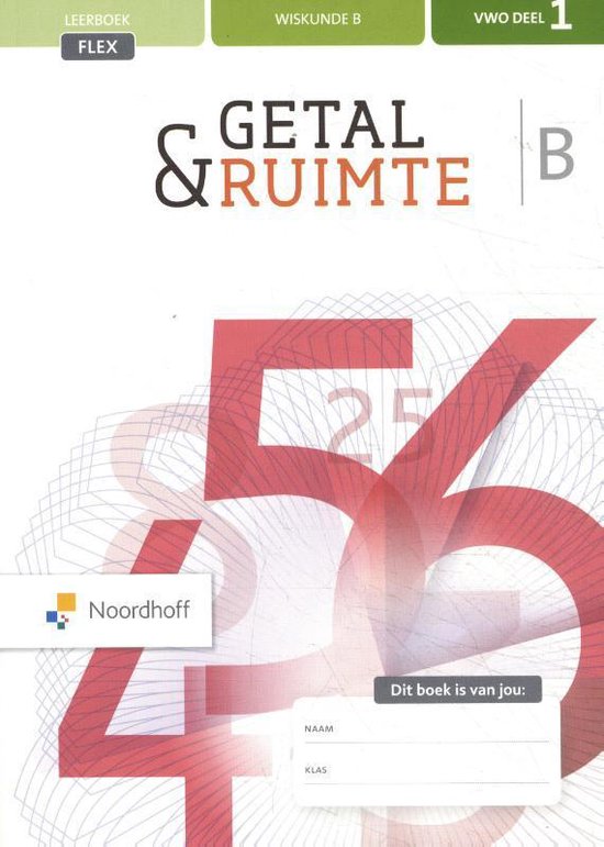 Getal & Ruimte deel 1 vwo wiskunde b flex Leerboek, J.H. Dijkhuis 9789001893958 Boeken bol