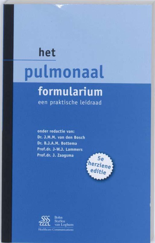 Het pulmonaal formularium. - cover
