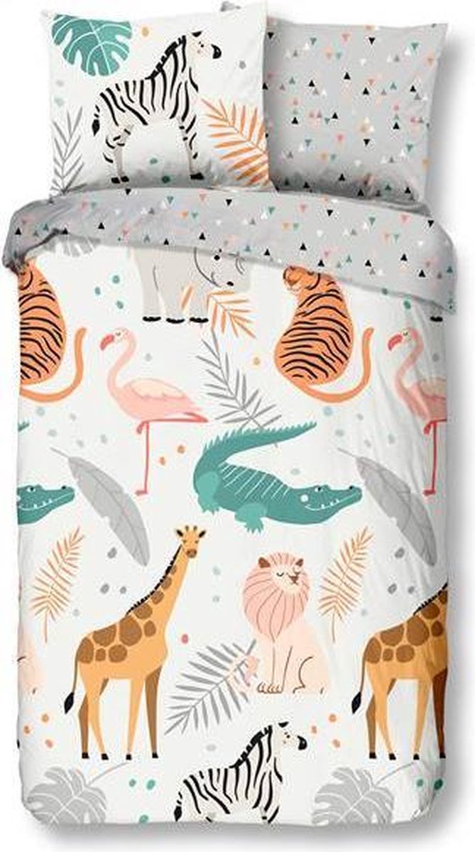 Good Morning Zoo Dekbedovertrek Junior 120x150 cm Multi kleur bol