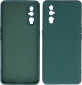 Bestcases 2.0mm Dikke Fashion Telefoonhoesje Backcover - Siliconen Hoesje - Oppo Find X2 - Army Green