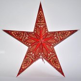 Papieren Kerstster Jaipur Red