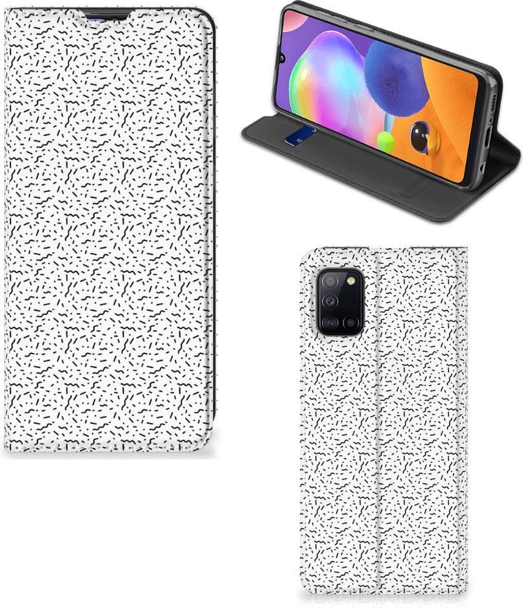 Samsung Galaxy A31 Hoesje met Magneet Stripes Dots op Prijzenvolger.com