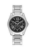 IKKI NOVA NV06 Dames Horloge – RVS - 3ATM Waterdicht - Zilver - Zwart