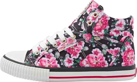 British Knights DEE Dames sneakers hoog - Zwart bloemen - maat 37 | bol.com