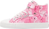 DEE Meisjes sneakers hoog - Roze flamingo - maat 35