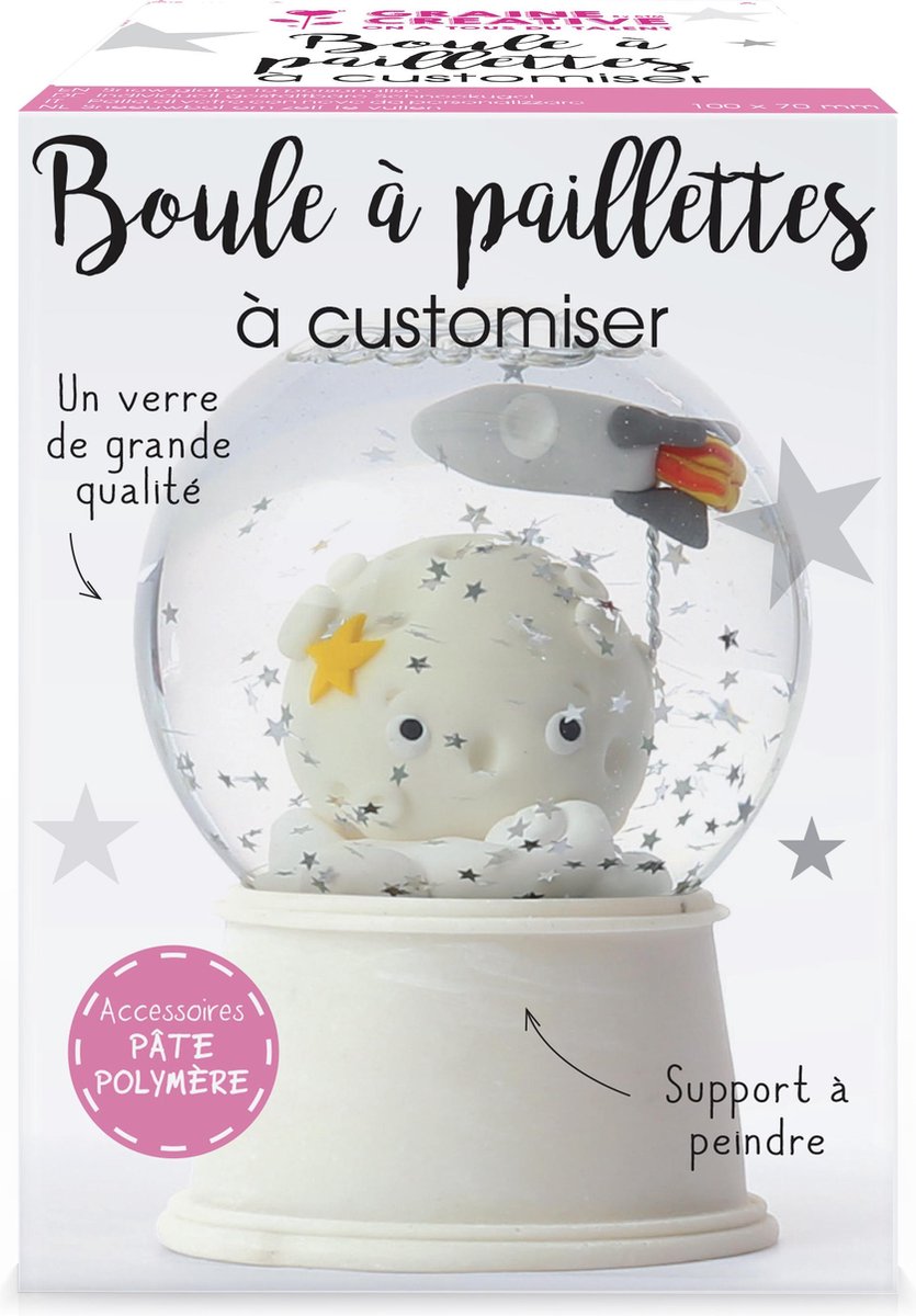 Doe-het-zelf Set - Hobbypakket Decoratie - Maak je eigen Sneeuwbol incl sterretjes