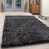 Himalaya Rainbow Soft Shaggy Hoogpolig Vloerkleed Antraciet- 60x110 CM.