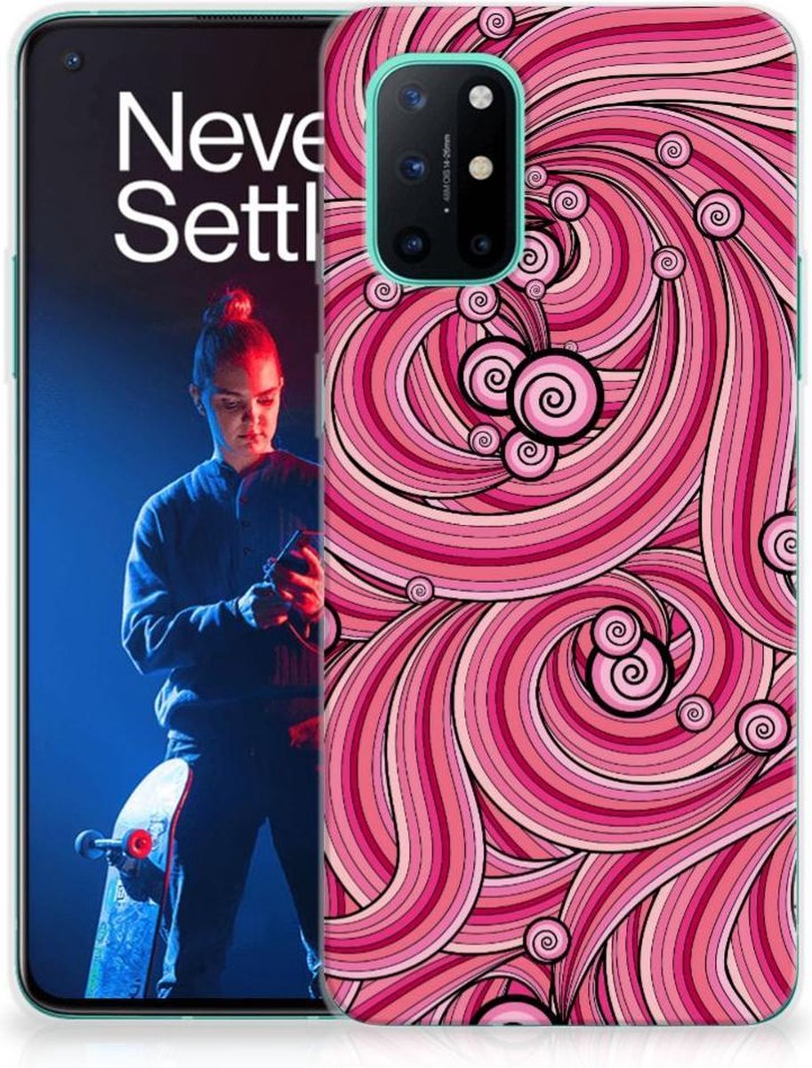 OnePlus 8T Hoesje maken Swirl Pink