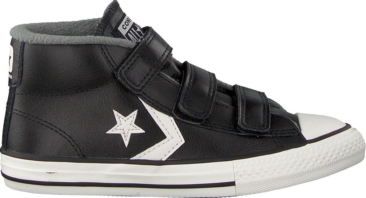 Converse Jongens Hoge sneakers Star Player 3v Mid Zwart - Schoenen.nl