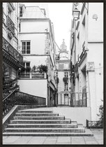 Alley In Paris Black and White Poster - 30x40 cm - Studio Trenzy