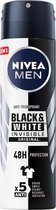 NIVEA Men Deodorant Spray Invisible for Black & White - 150 ml