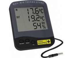 Thermo/Hygro meter garden HighPro PREMIUM Temperatuur IN/OUT - RH luchtvochtigheid inclusief sensor.
