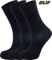 Hoogwaardig Bamboe sokken | Bamboe Unisex sokken | Maat 43-46 | 3 paar - Zwart - Maat 43-46| Olif Socks | Unisex Bamboe sokken
