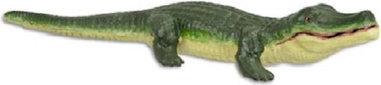 Beeld - Gietijzeren Krokodil - Handgeschilderd - 21,8 cm breed