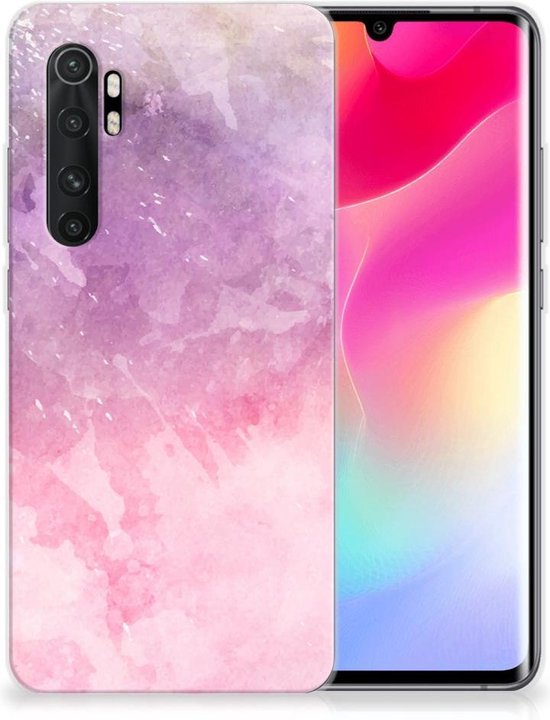 Housse Coque pour Xiaomi Mi Note 10 Lite Coque Peinture Rose Pourpre