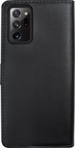 BMAX Leren flip case hoesje voor Samsung Galaxy Note 20 / Lederen book cover / Beschermhoesje / Telefoonhoesje / Hard case / Telefoonbescherming - Zwart