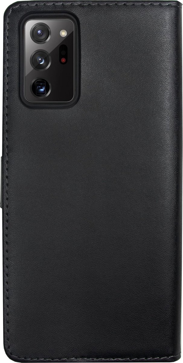 BMAX Leren flip case hoesje geschikt voor Samsung Galaxy Note 20 / Lederen book cover / Beschermhoesje / Telefoonhoesje / Hard case / Telefoonbescherming - Zwart