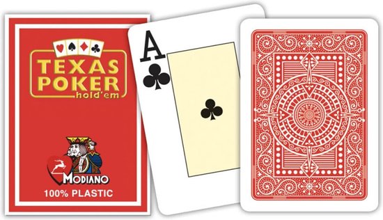 Afbeelding van het spel Modiano poker speelkaarten rood 2 index