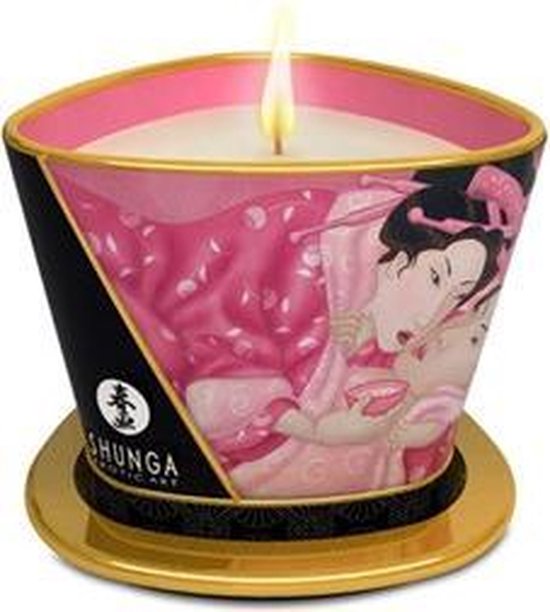 Shunga Massagekaars - Massage kaars - Massage candle - Afrodisiac & Rozen