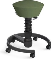 Aeris Swopper Comfort - Ergonomische bureaustoel - harde wielen - zwart frame - zwarte veer - bekleding groen microvezel