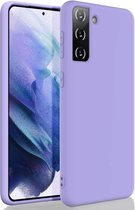 HB Hoesje Geschikt voor Samsung Galaxy S21 Paars - Siliconen Back Cover