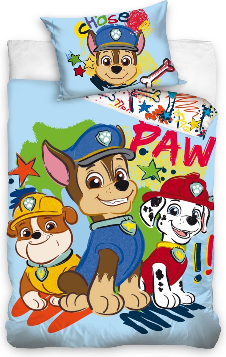 Nickelodeon Dekbedovertrek Paw Patrol 135 X 100 Cm Katoen Blauw