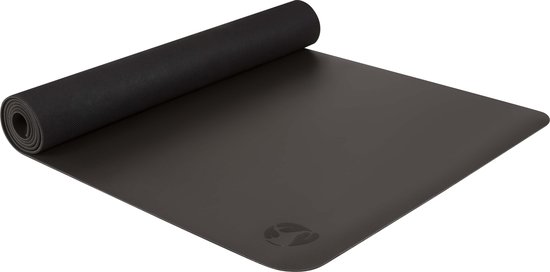 Ecoyogi PRO GRIP Yogamat Extra lang (214 x 68 x 0,42 cm) - Antraciet - 100% Natuurrubber en Vochtabsorberende PU Top Laag - Geweldige veerkracht - Onder alle omstandigheden een stevige grip - Geschikt voor Hot, Bikram, Vinyasa, Flow en Ayenger Yoga van Ecoyogi — afbeelding 5