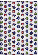 PJ Masks Hoeslaken Hexagon - Eenpersoons - 90 x 200 cm - Flanel
