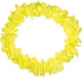 Toppers - Hawaii kransen bloemen slingers neon geel - Verkleed accessoires