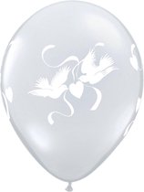 Folat Ballonnen Liefdes Duiven 28 Cm Latex Transparant 25 Stuks