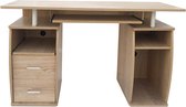 Bureau - computertafel - computerbureau - veel opbergruimte - 120 cm breed - bruin