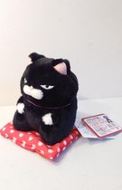 Higemanju Kuromame Kat - Japanse Knuffel - Zittend - Japans AMUSE - Zwart