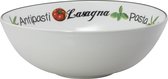 Pastaschaal - Ø30x10cm - Serveerschaal voor Pasta - Porselein - Schaal Met Tekst - Italie