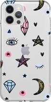 Hoesjes Atelier Shine Bright Like A Diamond Transparant Hoesje voor IPhone 12Pro Max